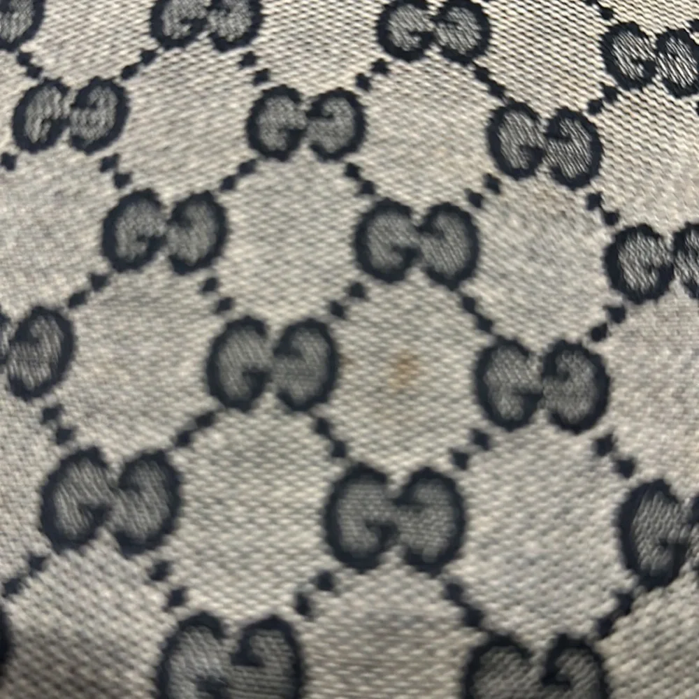 Gucci Signature Print Canvas Tote with red leather handles and trim. - Picture 6 of 17